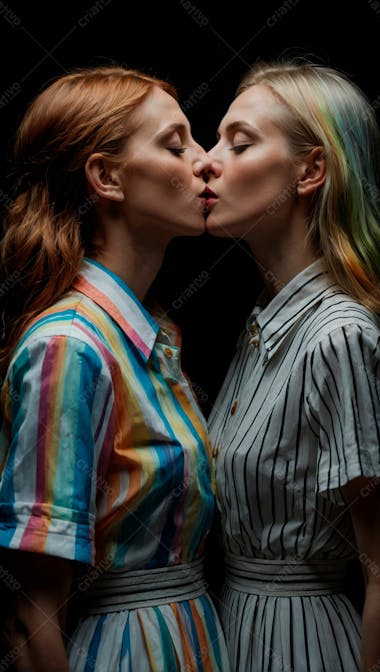 Imagem de duas mulheres se beijando 1