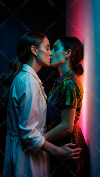 Imagem de duas mulheres se beijando 4