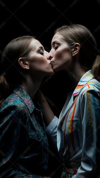 Imagem de duas mulheres se beijando 5