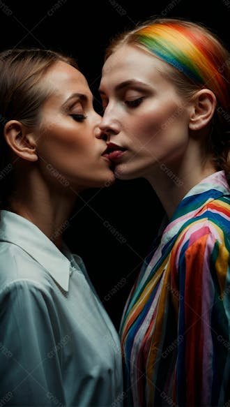 Imagem de duas mulheres se beijando 13