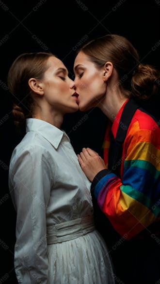 Imagem de duas mulheres se beijando 17