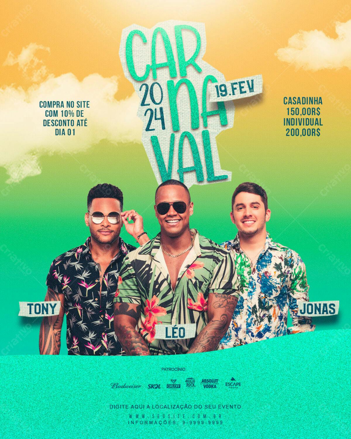 Flyer Carnaval 2024 PSD Editável