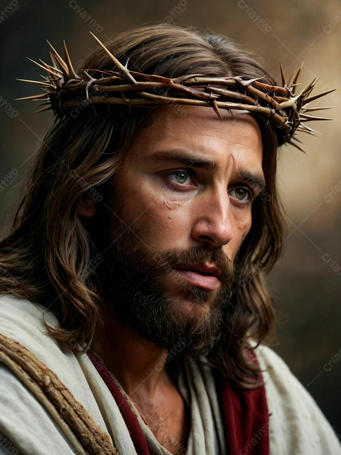 Jesus Cristo coroa de espinhos retrato