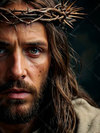 Jésus cristo com uma coroa de espinhos 2