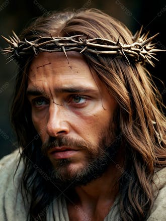 Jésus cristo com uma coroa de espinhos 7