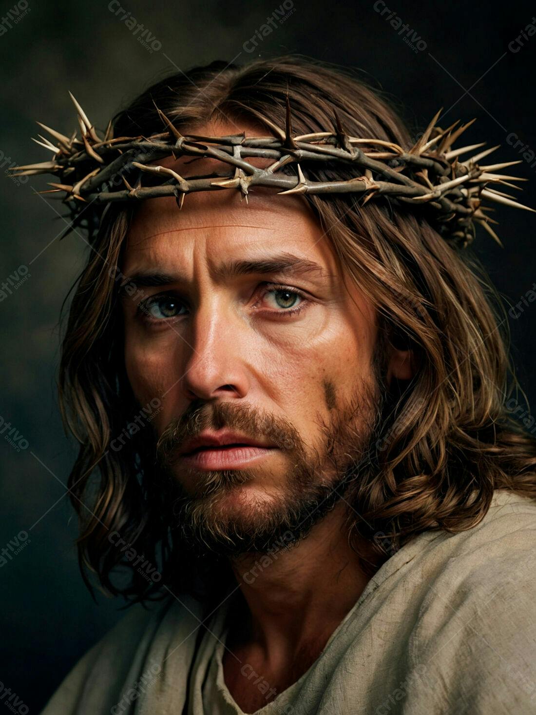 Jesus Cristo coroa de espinhos retrato