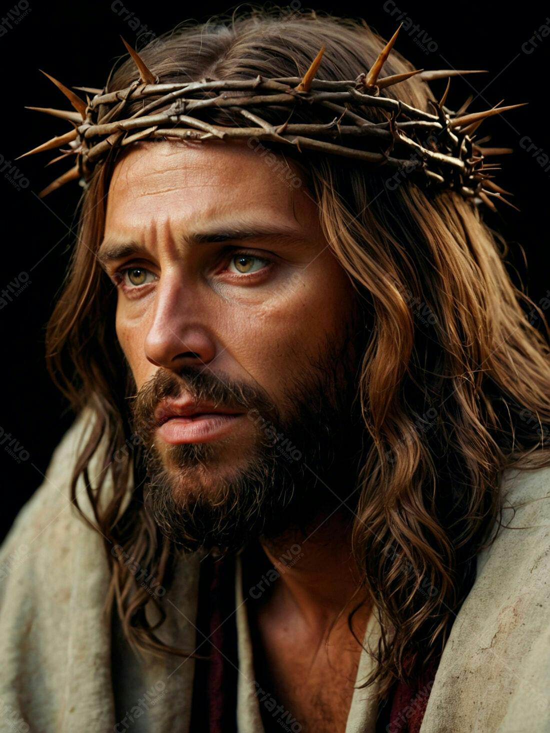 Jesus Cristo com coroa de espinhos