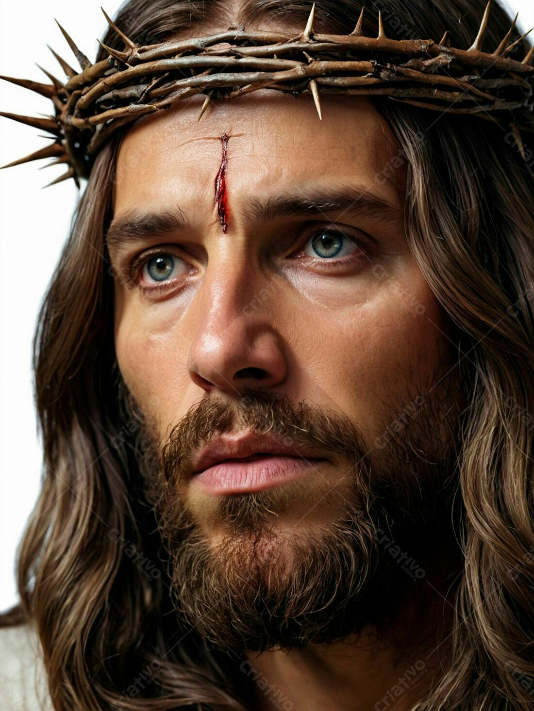 Jesus Cristo com coroa de espinhos