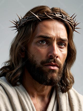 Jésus cristo com uma coroa de espinhos 16