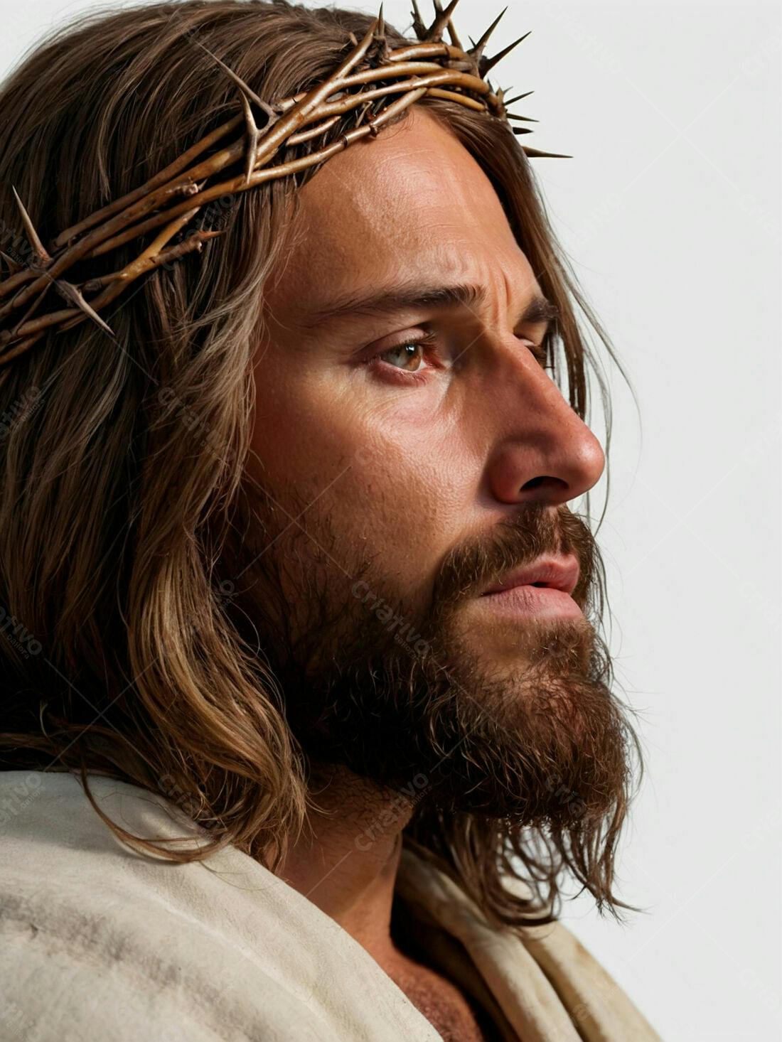 Jesus Cristo com coroa de espinhos