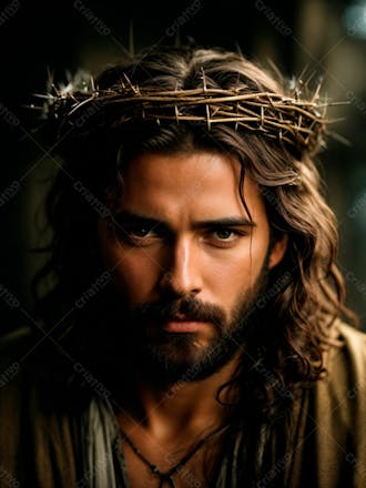 Jésus cristo com uma coroa de espinhos 21