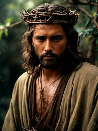 Jésus cristo com uma coroa de espinhos 22