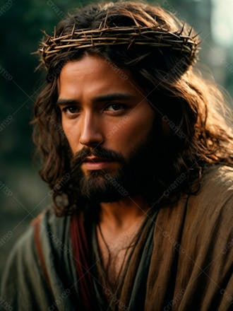 Jésus cristo com uma coroa de espinhos 23