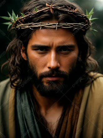 Jésus cristo com uma coroa de espinhos 24