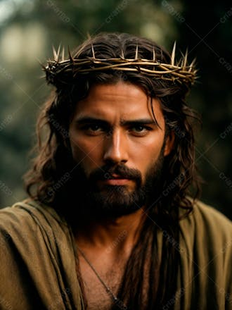 Jésus cristo com uma coroa de espinhos 25