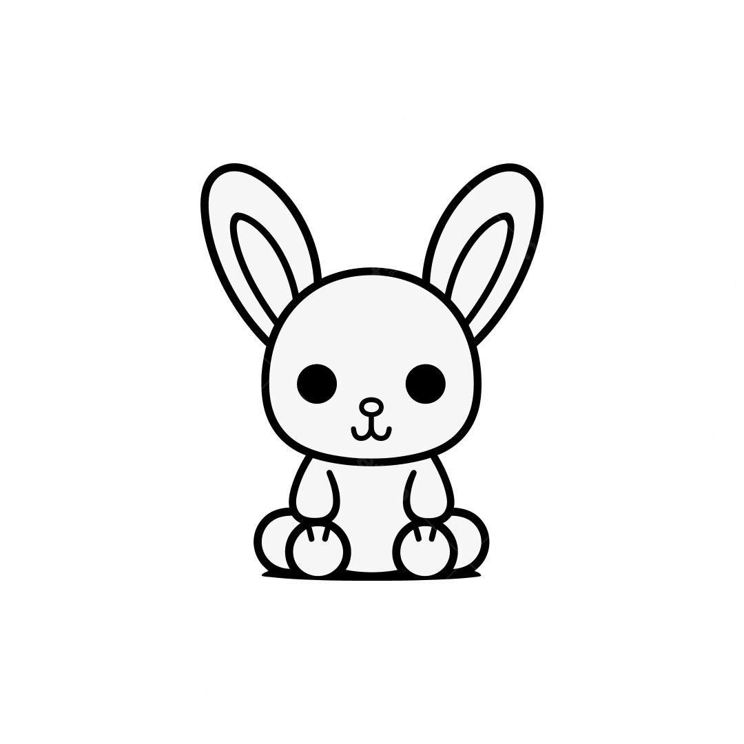 Ilustração vetorial de coelhinho kawaii