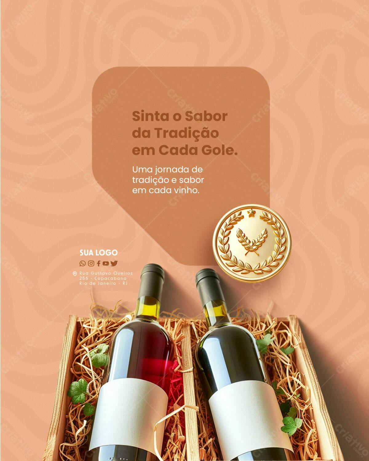 Flyer para Vinícola PSD Editável
