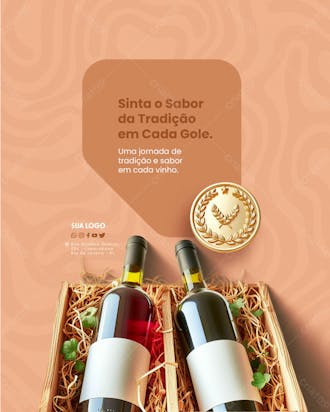 Social media vinho sinta o sabor da tradição