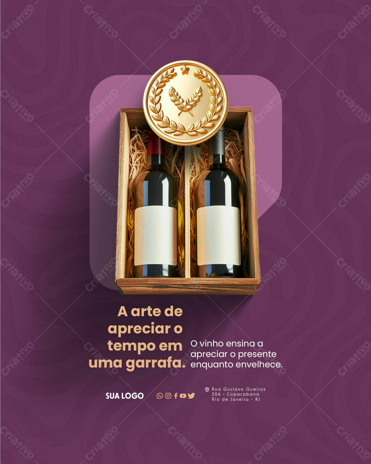 Flyer para Promoção de Vinhos PSD Editável