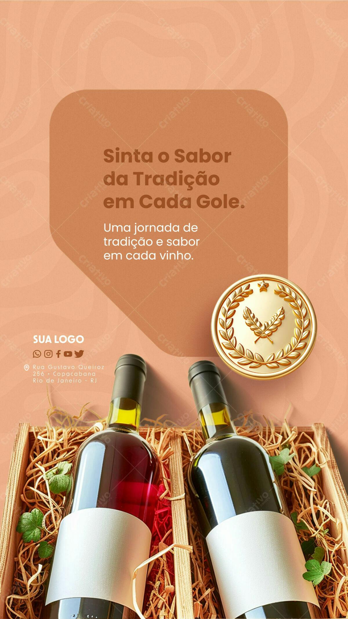 Flyer para Vinícola PSD Editável