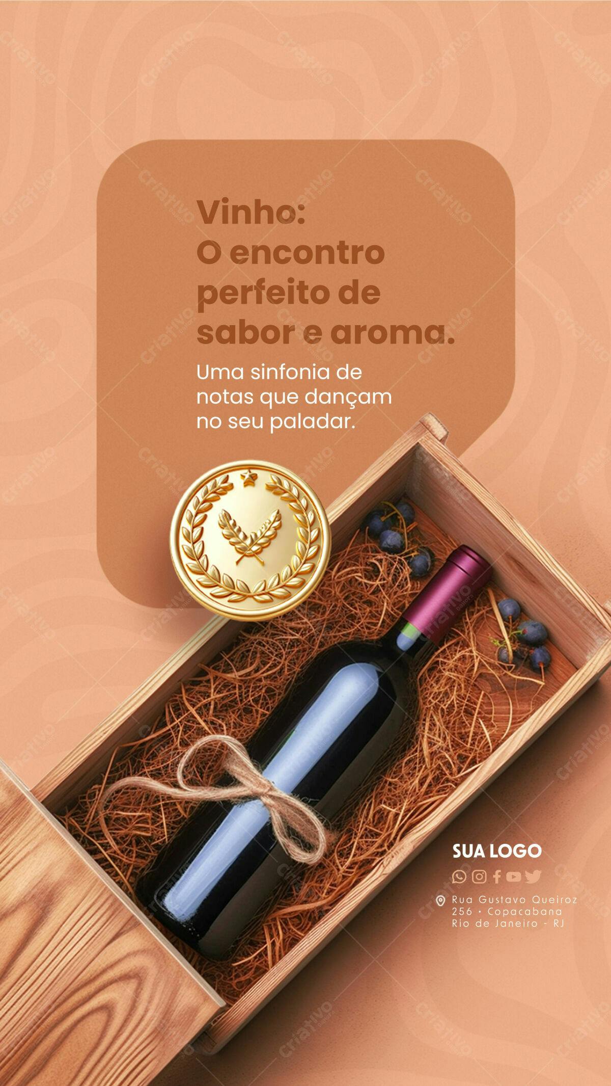 PSD para Embalagem de Vinho PSD Editável