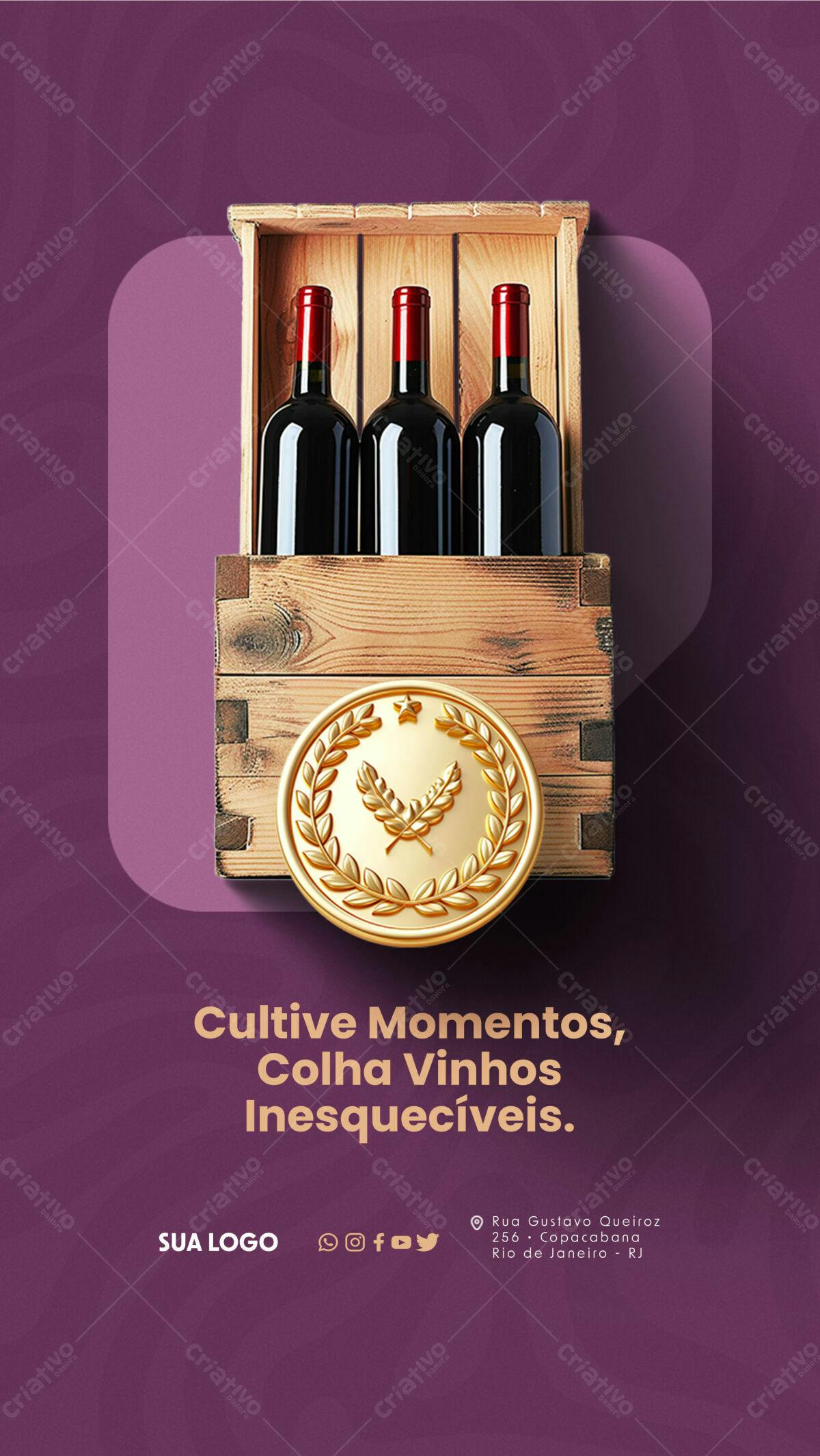 Flyer para Vinícola PSD Editável