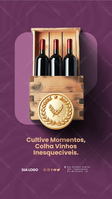 Story vinho cultive momentos, colha vinhos inesquecíveis