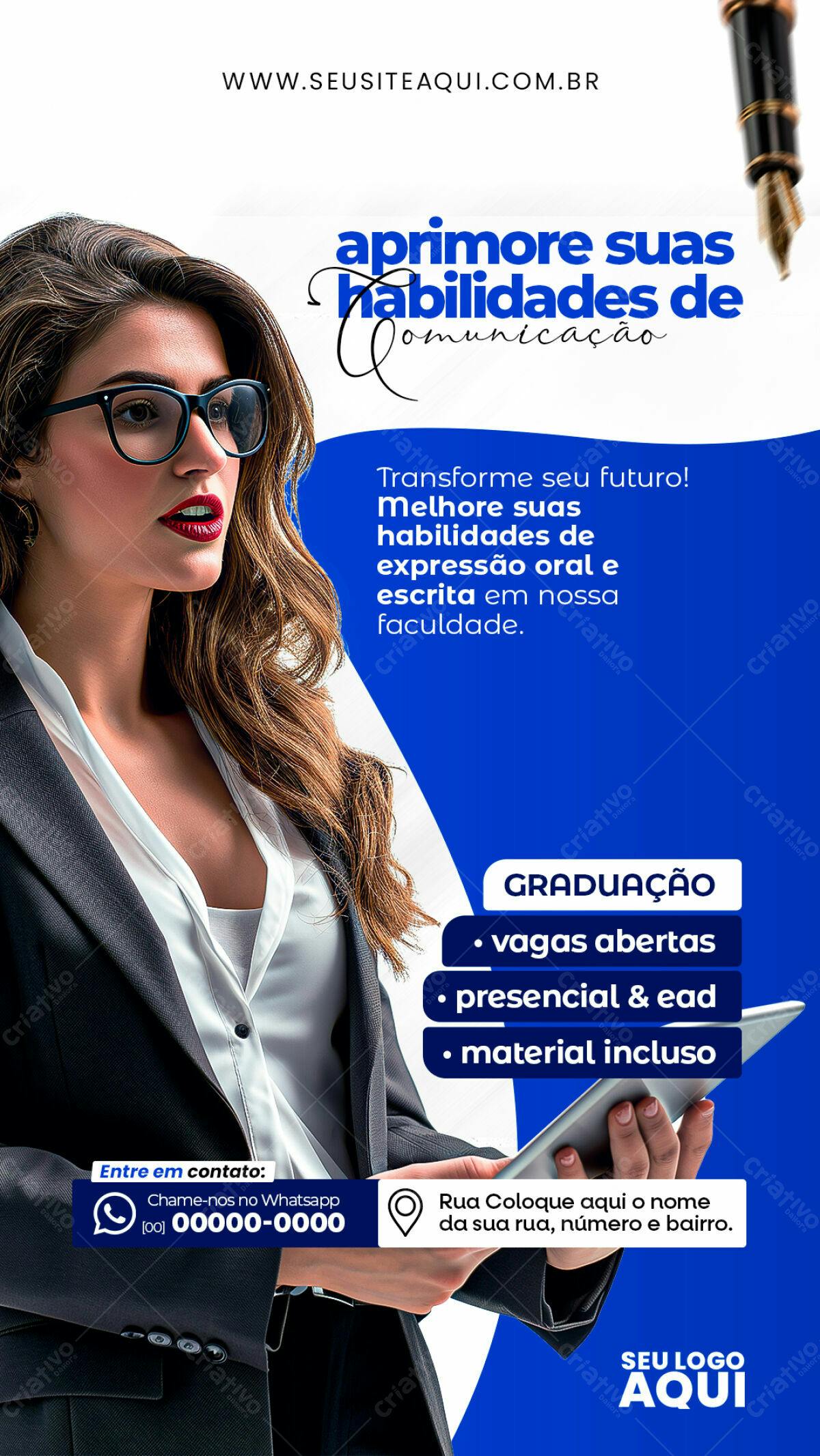 Flyer para Faculdade PSD Editável