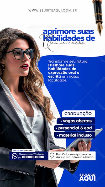 STORY |  VOLTA ÀS AULAS | FACULDADE | ESCOLA | PSD EDITÁVEL