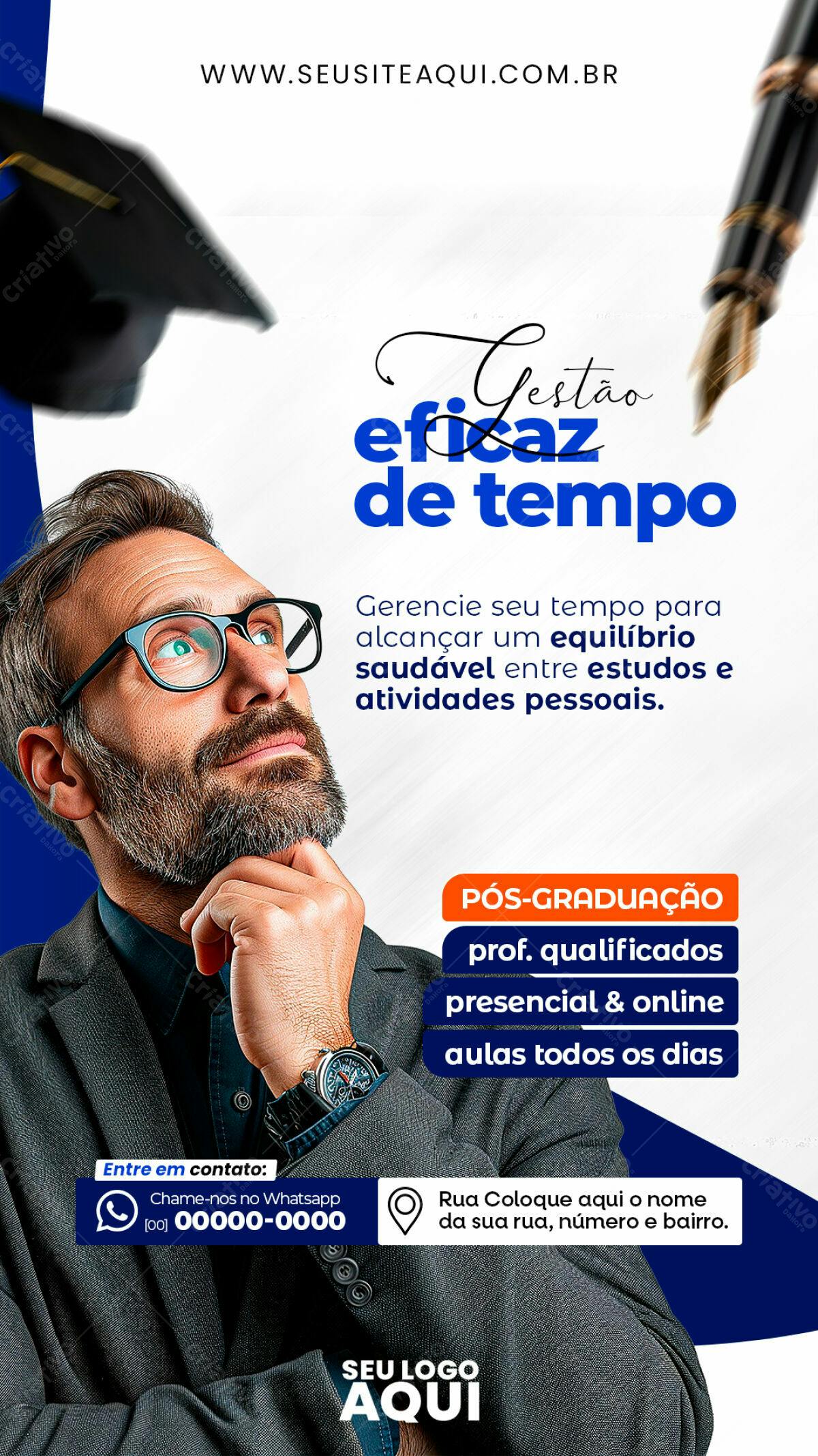 Flyer para Pós-Graduação PSD Editável