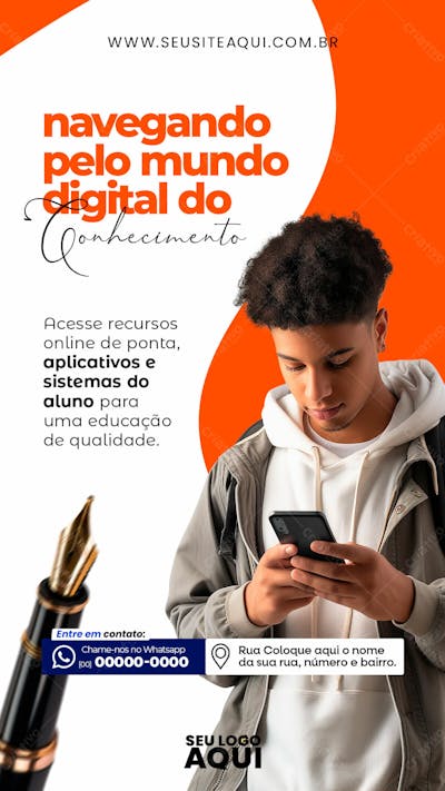 STORY |  VOLTA ÀS AULAS | FACULDADE | ESCOLA | PSD EDITÁVEL