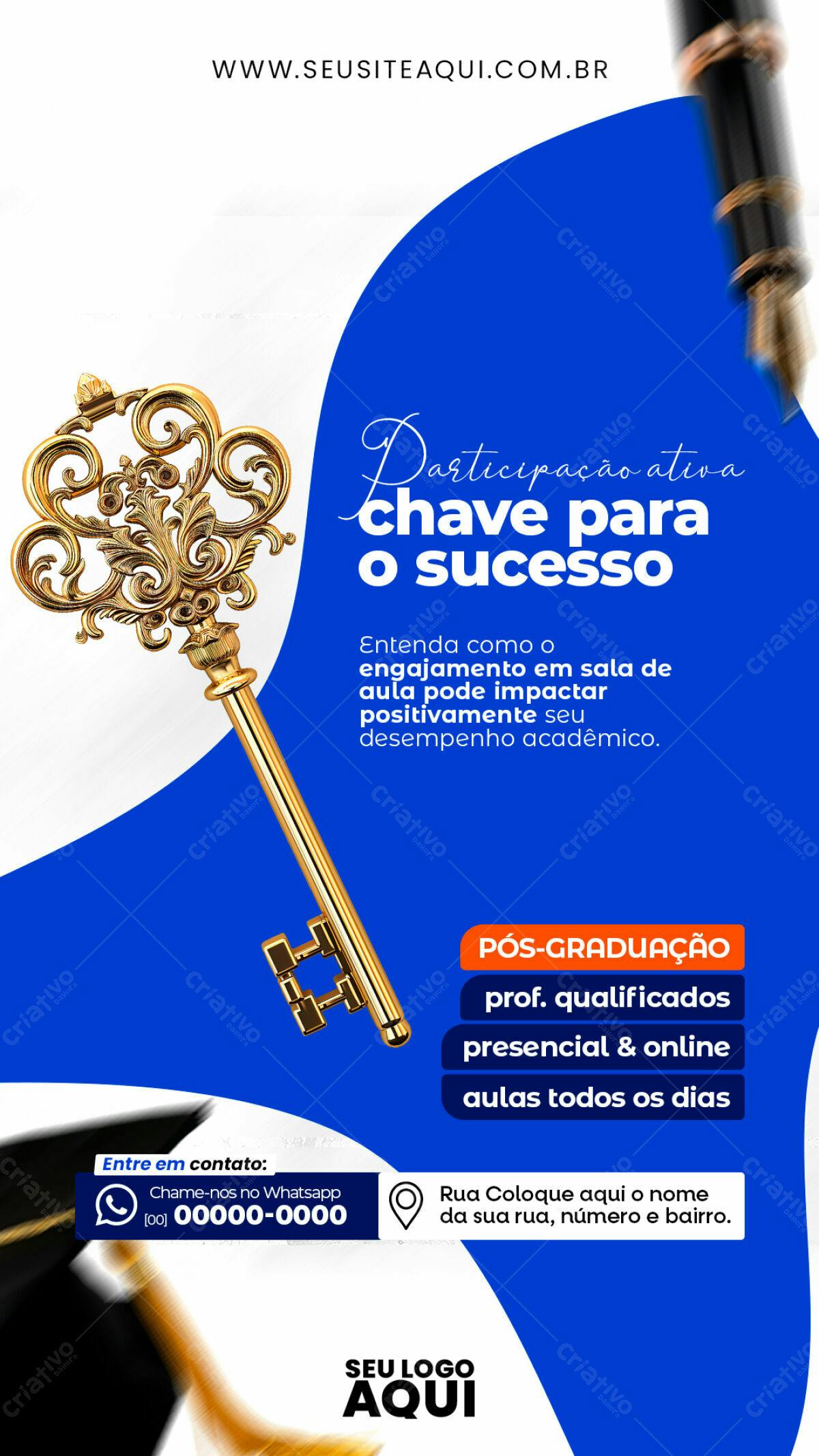 Flyer para Pós-Graduação PSD Editável