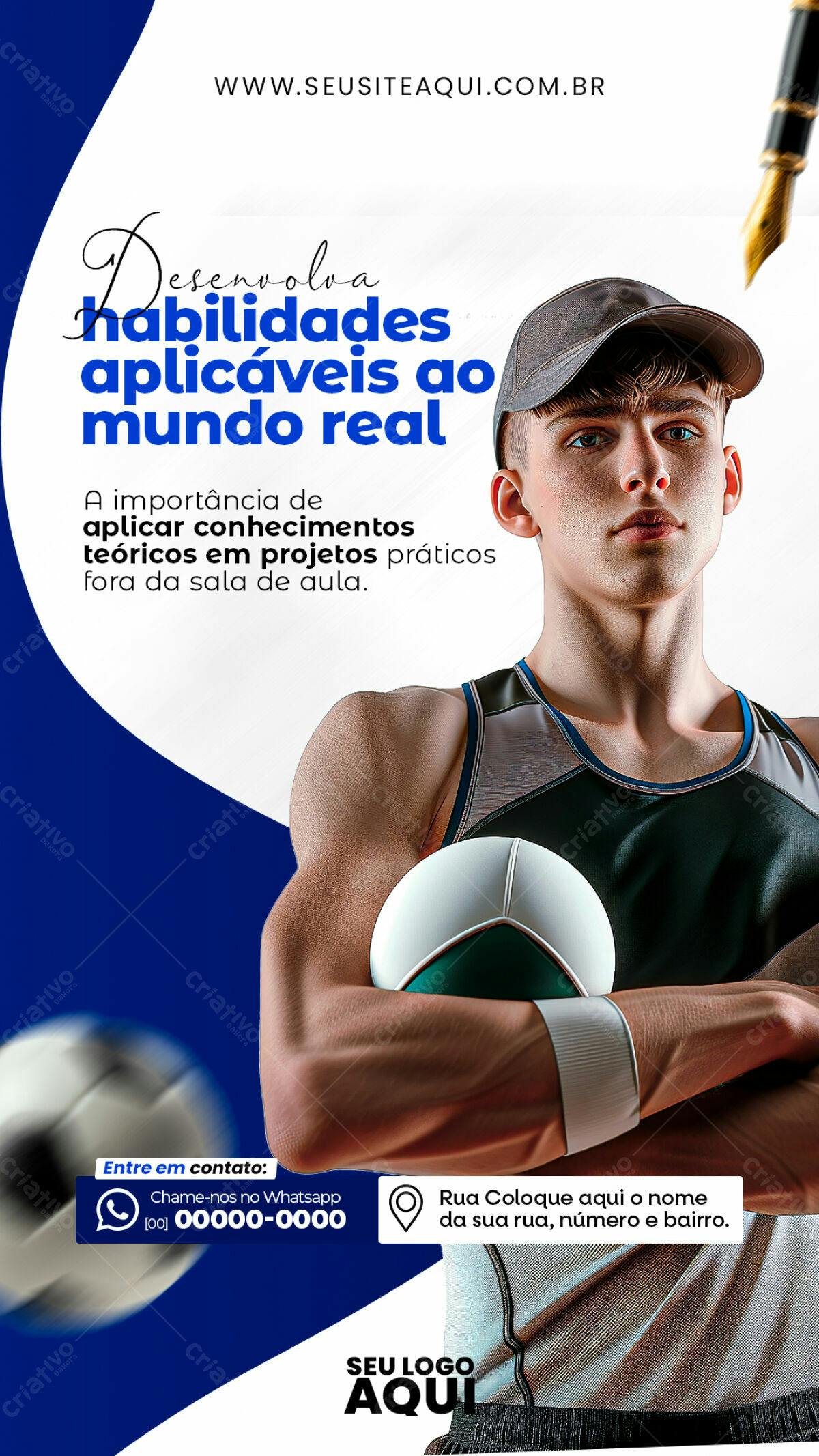 Flyer para Treinamento Esportivo PSD Editável