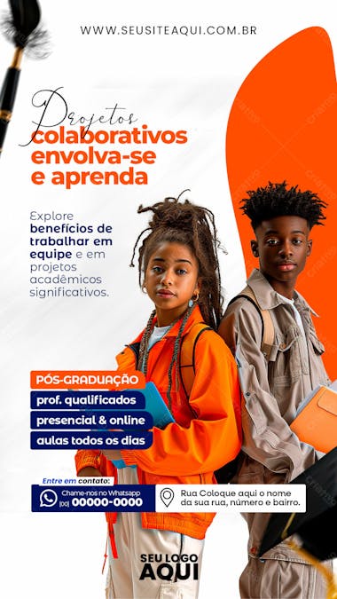 Story | volta às aulas | faculdade | escola | psd editável