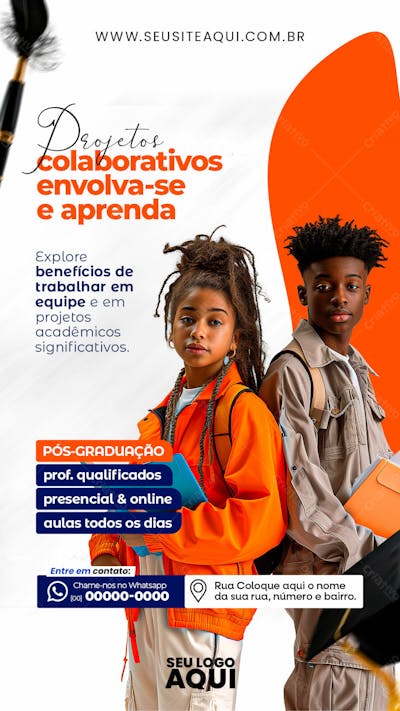 STORY |  VOLTA ÀS AULAS | FACULDADE | ESCOLA | PSD EDITÁVEL