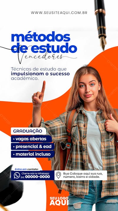 STORY |  VOLTA ÀS AULAS | FACULDADE | ESCOLA | PSD EDITÁVEL