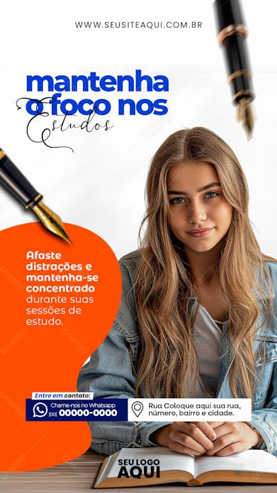 STORY |  VOLTA ÀS AULAS | FACULDADE | ESCOLA | PSD EDITÁVEL