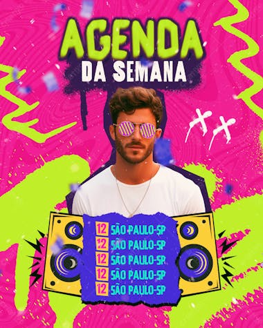 Flyer próximos shows carnaval feed