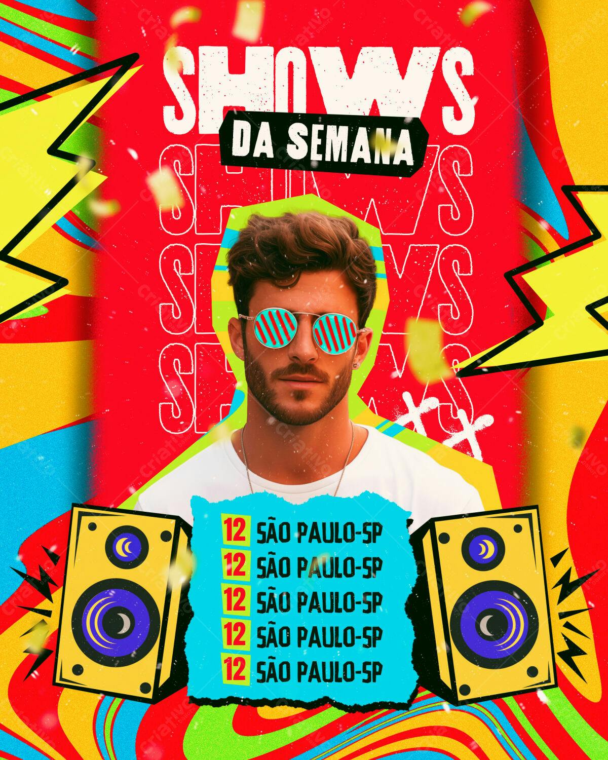 Flyer Shows da Semana PSD Editável