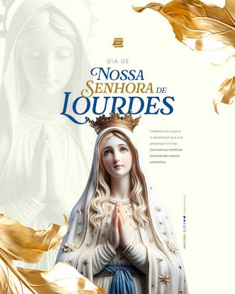 Social media dia de nossa senhora de lourdes celebramos a paz