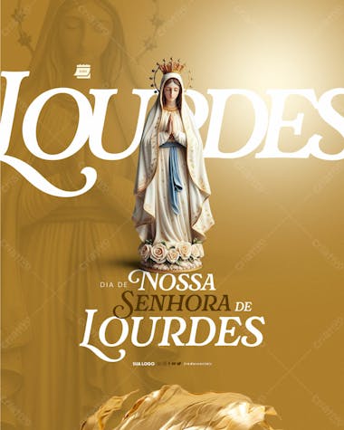 Social media dia de nossa senhora de lourdes 11 de fevereiro