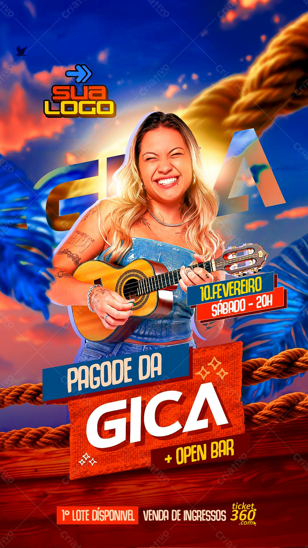 Flyer Pagode da Gica PSD Editável