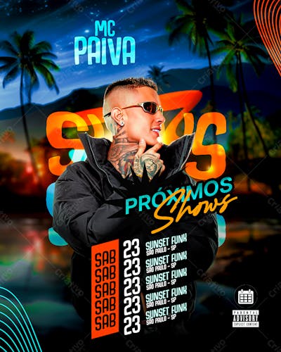 Mc Paiva - Proximos Shows Feed psd