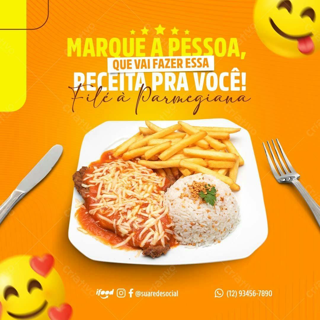 Postagem para Redes Sociais Filé à Parmegiana PSD Editável