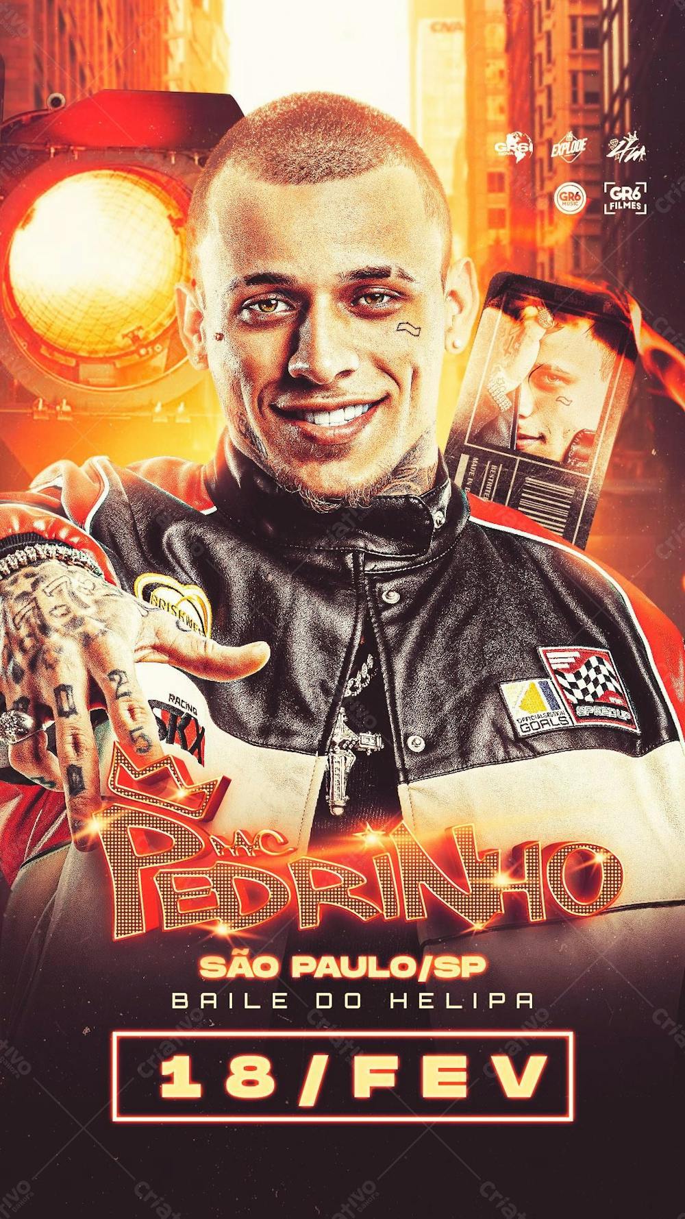 Flyer Story Funk Mc Pedrinho Baile Do Helipa São Paulo 18 Fe