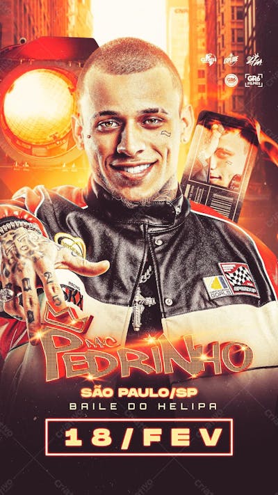 Flyer Story Funk Mc Pedrinho Baile Do Helipa São Paulo 18 Fe
