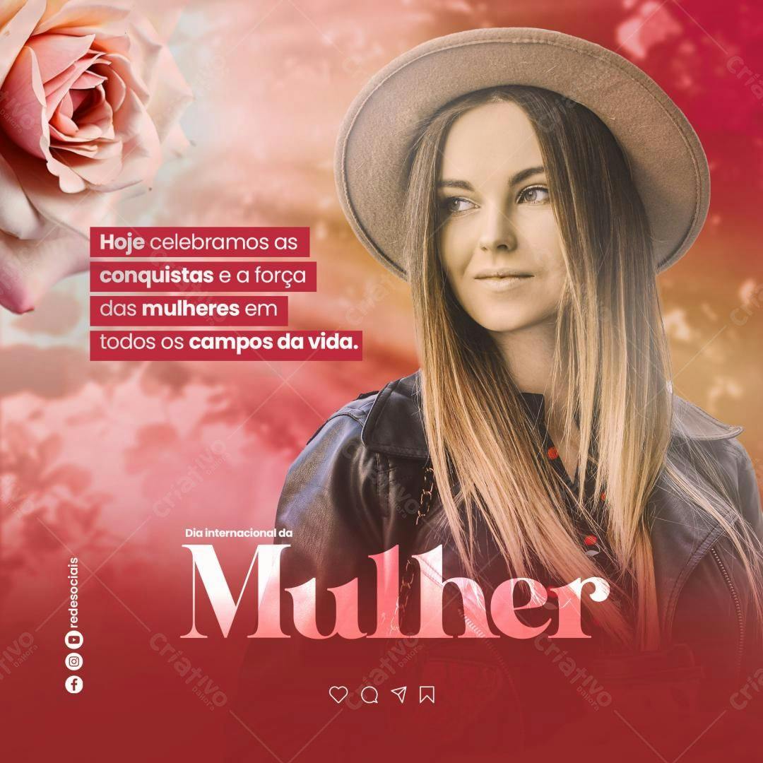 Postagem Dia Internacional da Mulher PSD Editável