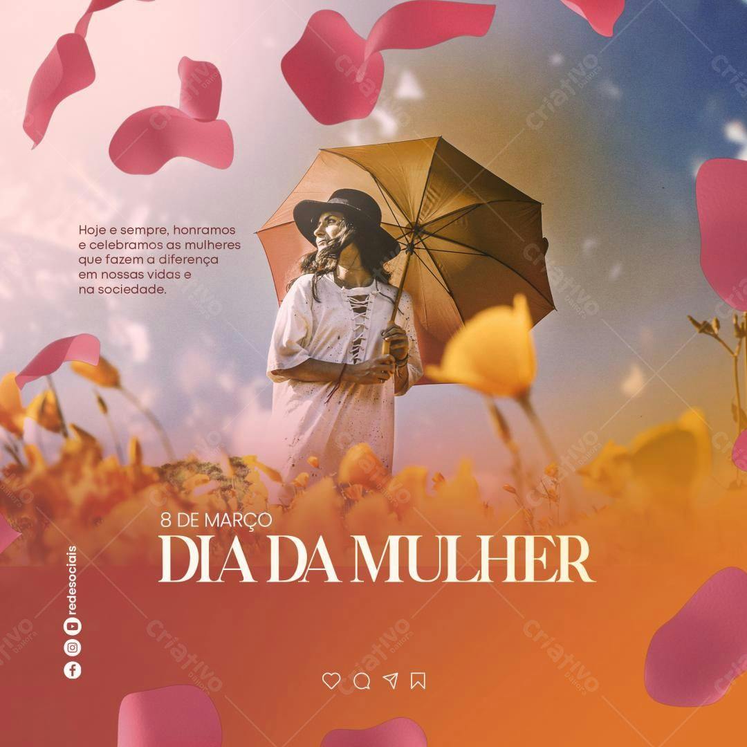 Postagem Dia da Mulher PSD Editável