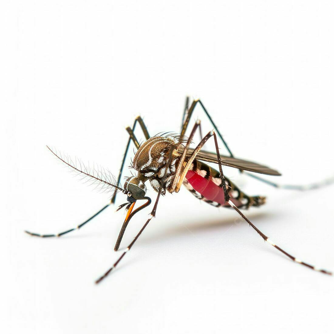 Mosquito Aedes Aegypti Detalhe Macro