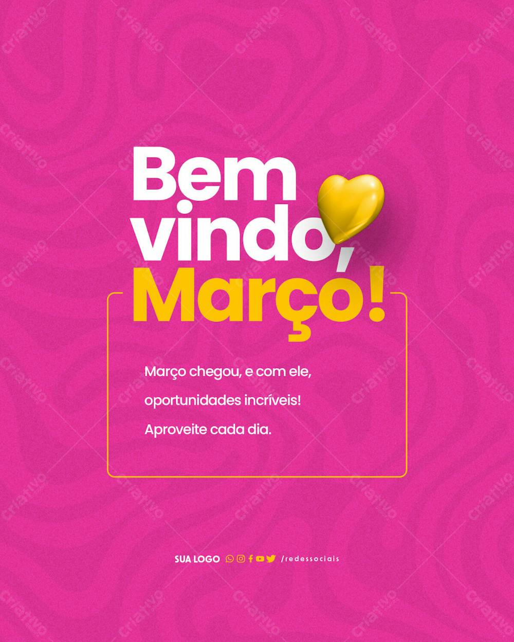 Social Media   Bem Vindo Março   Oportunidade Incríveis